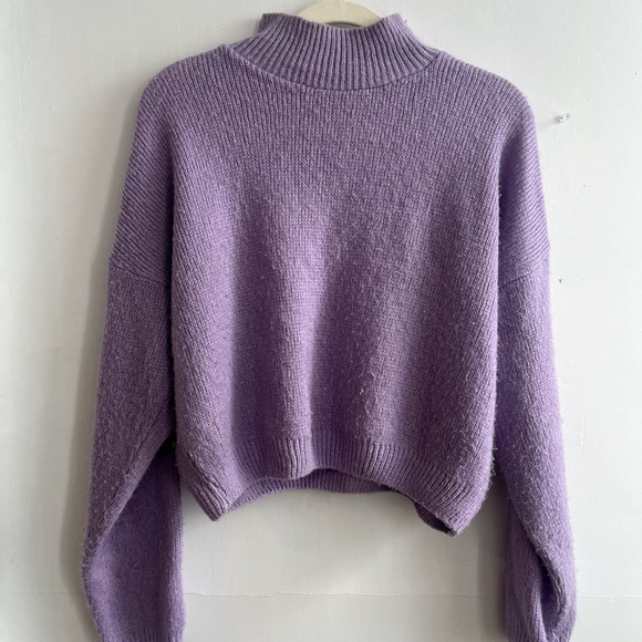 Nasty Gal Sweaters - Nasty Gal Lavender Turtleneck Sweater
